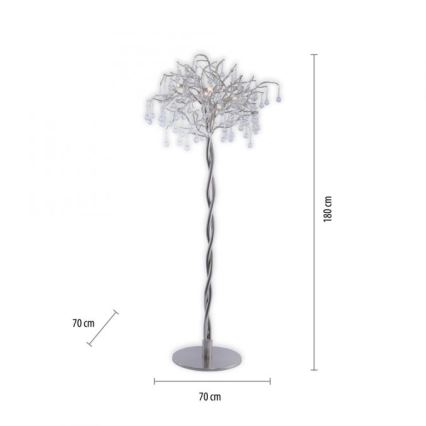 Paul Neuhaus 232-55 - Stojací lampa ICICLE 5xG9/40W230V lesklý chrom