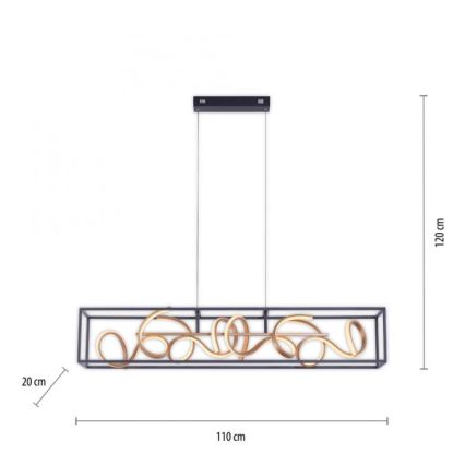 Paul Neuhaus 2416-18 - LED Stmívatelný lustr na lanku SELINA 4xLED/10,2W/230V