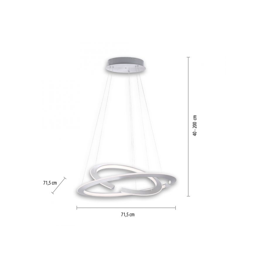 Paul Neuhaus 2491-55 - LED Stmívatelný lustr na lanku ALESSA 2xLED/26W/230V + dálkové ovládání
