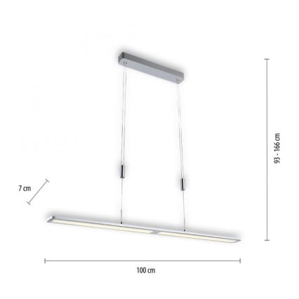Paul Neuhaus 2565-95 - LED Stmívatelný lustr na lanku se senzorem NIKA LED/35W/230V
