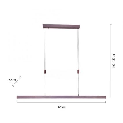 Paul Neuhaus 2568-24 - LED Stmívatelný lustr na lanku ADRIANA LED/14W/230V 2700-5000K