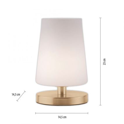 Paul Neuhaus 4146-60 - LED Stmívatelná dotyková stolní lampa SONJA 1xG9/3W/230V mosaz