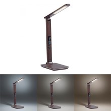 Paul Neuhaus 4595-23 - LED Stmívatelná dotyková stolní lampa s bezdrátovým nabíjením ADRIANO LED/5W/230V hnědá