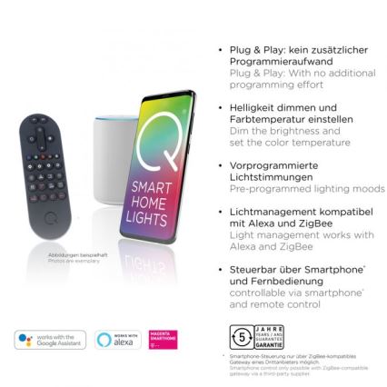 Paul Neuhaus 6071-18 - LED Stmívatelné stropní svítidlo Q-PIATO LED/35W/230V pr. 51 cm 2700-5000K Wi-Fi + dálkové ovládání