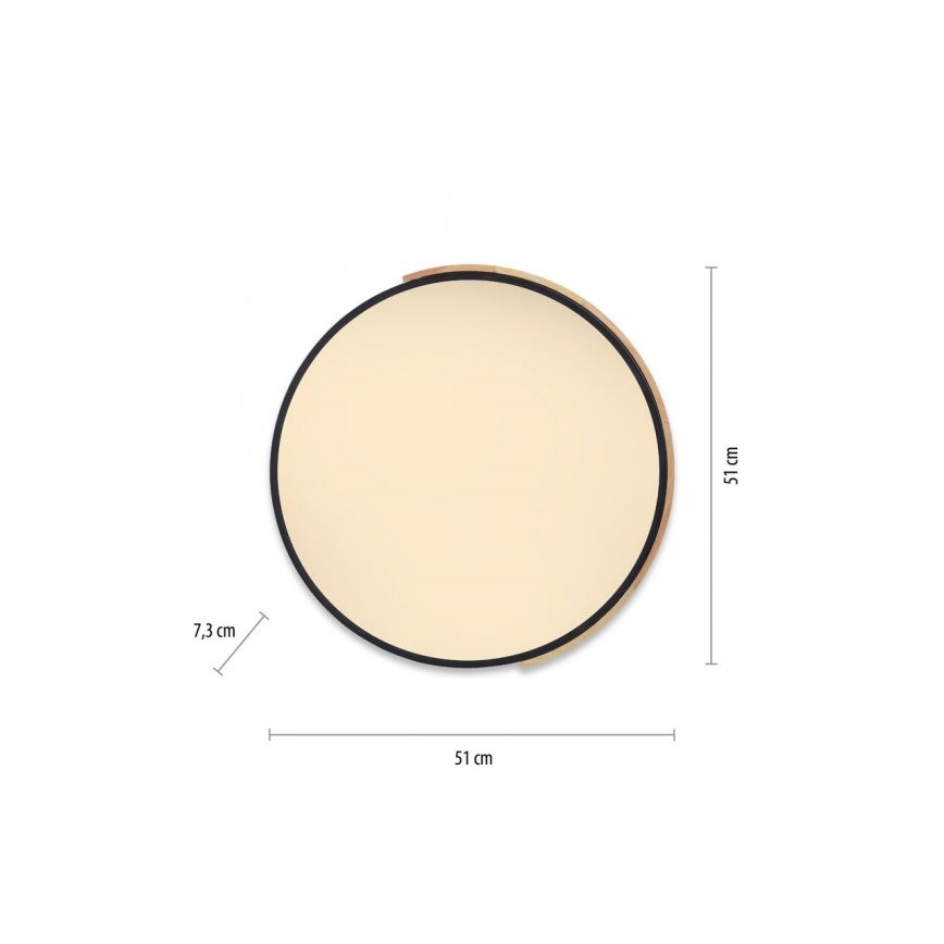 Paul Neuhaus 6071-18 - LED Stmívatelné stropní svítidlo Q-PIATO LED/35W/230V pr. 51 cm 2700-5000K Wi-Fi + dálkové ovládání