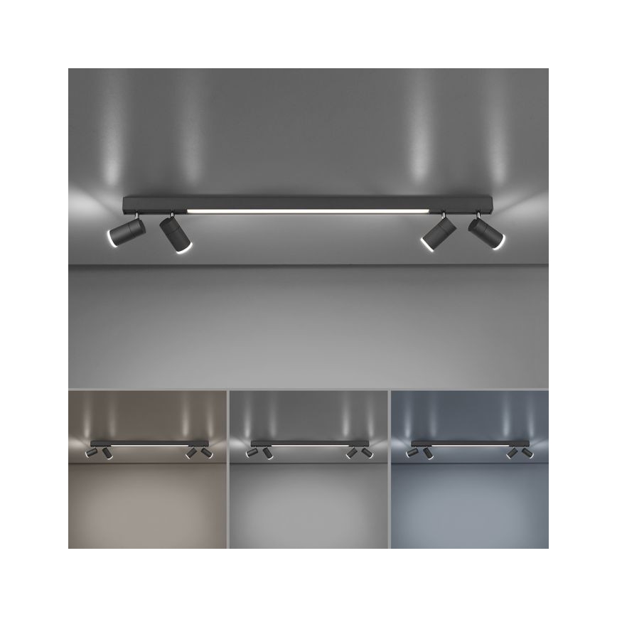 Paul Neuhaus 6121-13 - LED Stmívatelné bodové svítidlo PURE 4xLED/4W/230V + LED/9W 2700-5000K + dálkové ovládání