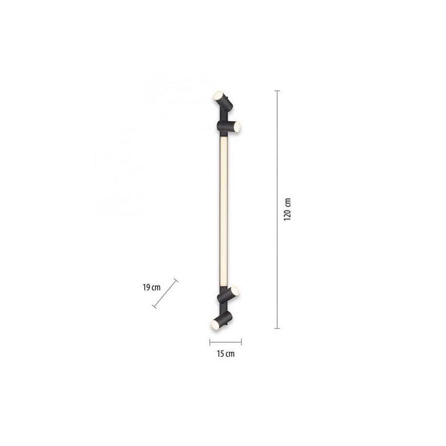 Paul Neuhaus 6121-13 - LED Stmívatelné bodové svítidlo PURE 4xLED/4W/230V + LED/9W 2700-5000K + dálkové ovládání
