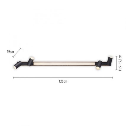 Paul Neuhaus 6121-79 - LED Stmívatelné bodové svítidlo PURE 4xLED/4W/230V + LED/9W 2700-5000K + dálkové ovládání