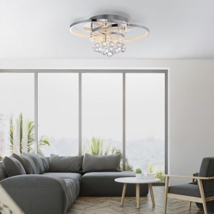 Paul Neuhaus 6267-17 - LED Stmívatelné stropní svítidlo ROTAZO LED/32W/230V pr. 45 cm lesklý chrom