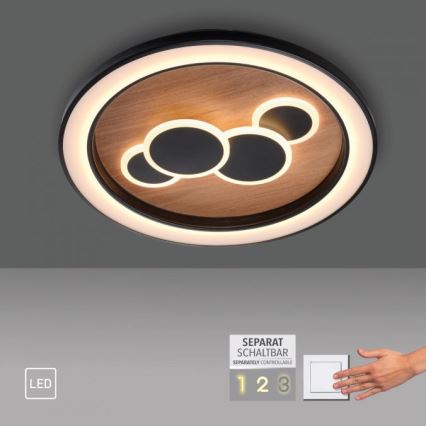 Paul Neuhaus 6284-79 - LED Stropní svítidlo ELIZA LED/55,5W/230V pr. 60 cm dub