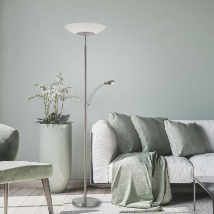 Paul Neuhaus 655-55 - LED Stmívatelná stojací lampa ALFRED LED/28W+LED/4W/230V lesklý chrom