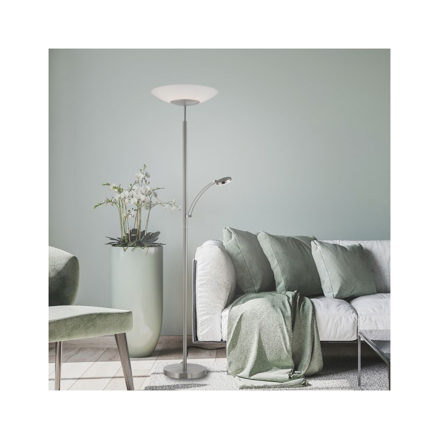 Paul Neuhaus 655-55 - LED Stmívatelná stojací lampa ALFRED LED/28W+LED/4W/230V lesklý chrom