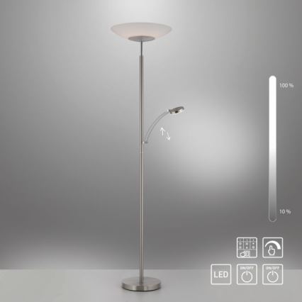 Paul Neuhaus 655-55 - LED Stmívatelná stojací lampa ALFRED LED/28W+LED/4W/230V lesklý chrom