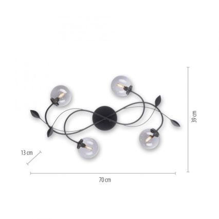 Paul Neuhaus 6724-18 - LED Přisazený lustr WIDOW 4xG9/3W/230V