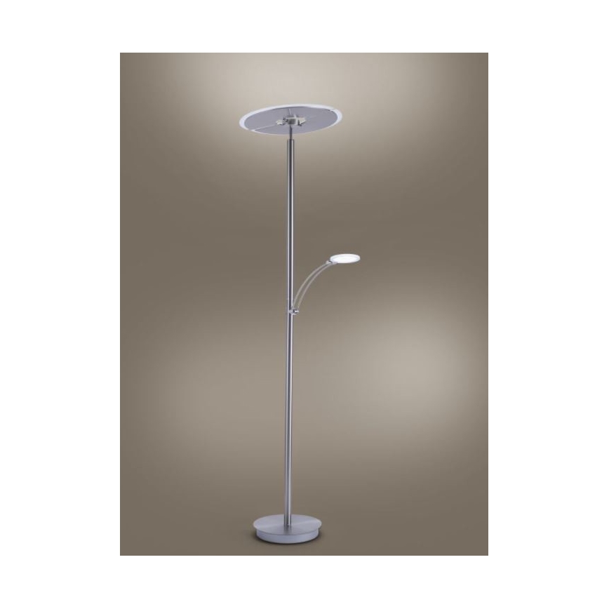 Paul Neuhaus 673-55 - LED Stmívatelná stojací lampa ARTUR 2xLED/21W/230V+1xLED/6W lesklý chrom