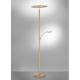 Paul Neuhaus 673-60 - LED Stmívatelná stojací lampa ARTUR 2xLED/21W/230V+1xLED/6W zlatá