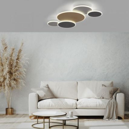 Paul Neuhaus 8008-70 - LED Stmívatelné stropní svítidlo Q-PIATO LED/49W/230V 2700-5000K Wi-Fi + dálkové ovládání