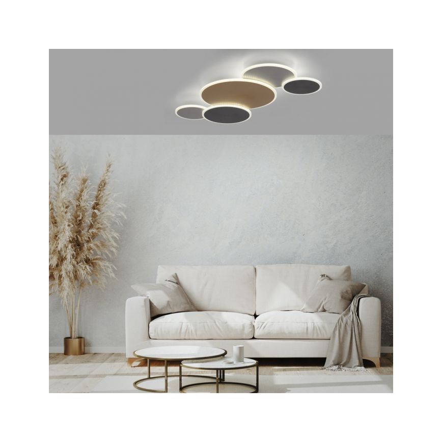 Paul Neuhaus 8008-70 - LED Stmívatelné stropní svítidlo Q-PIATO LED/49W/230V 2700-5000K Wi-Fi + dálkové ovládání