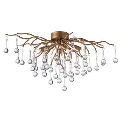 Paul Neuhaus 8090-11 - Přisazený lustr ICICLE 4xG9/40W/230V 30x60 cm mosaz