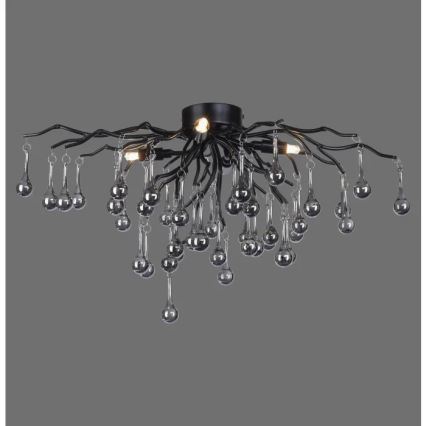 Paul Neuhaus 8090-18 - Přisazený lustr ICICLE 4xG9/40W/230V 30x60 cm černá