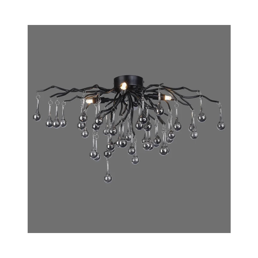 Paul Neuhaus 8090-18 - Přisazený lustr ICICLE 4xG9/40W/230V 30x60 cm černá