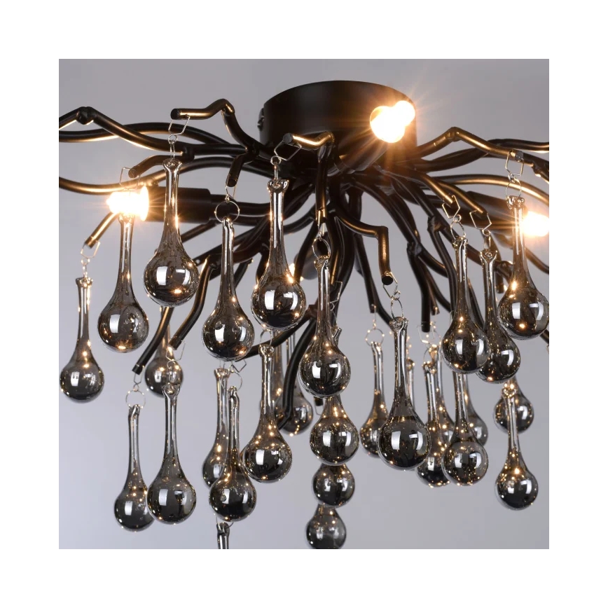 Paul Neuhaus 8090-18 - Přisazený lustr ICICLE 4xG9/40W/230V 30x60 cm černá