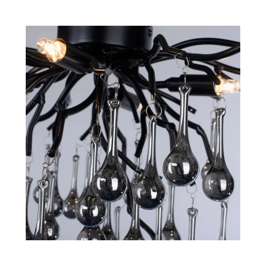 Paul Neuhaus 8090-18 - Přisazený lustr ICICLE 4xG9/40W/230V 30x60 cm černá