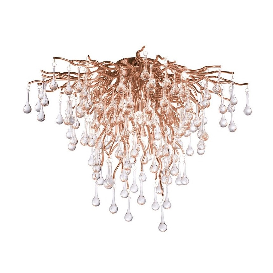 Paul Neuhaus 8091-11 - Přisazený lustr ICICLE 9xG9/40W/230V pr. 50 cm mosaz