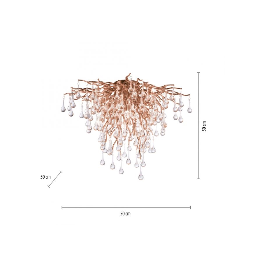 Paul Neuhaus 8091-11 - Přisazený lustr ICICLE 9xG9/40W/230V pr. 50 cm mosaz