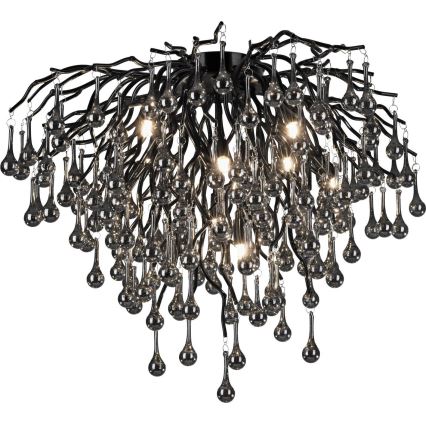 Paul Neuhaus 8091-18 - Přisazený lustr ICICLE 9xG9/40W/230V pr. 50 cm černá