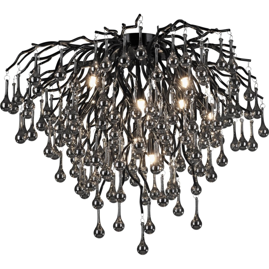 Paul Neuhaus 8091-18 - Přisazený lustr ICICLE 9xG9/40W/230V pr. 50 cm černá