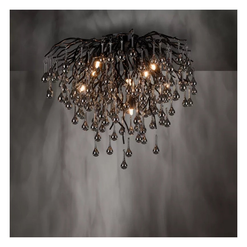 Paul Neuhaus 8091-18 - Přisazený lustr ICICLE 9xG9/40W/230V pr. 50 cm černá