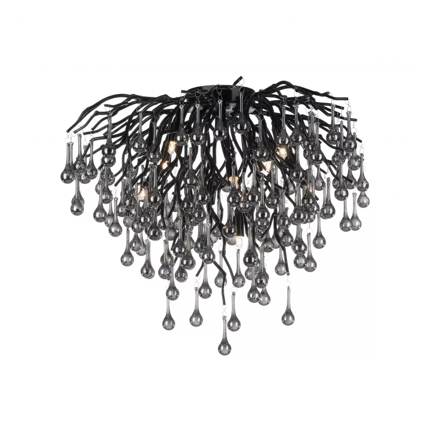 Paul Neuhaus 8091-18 - Přisazený lustr ICICLE 9xG9/40W/230V pr. 50 cm černá