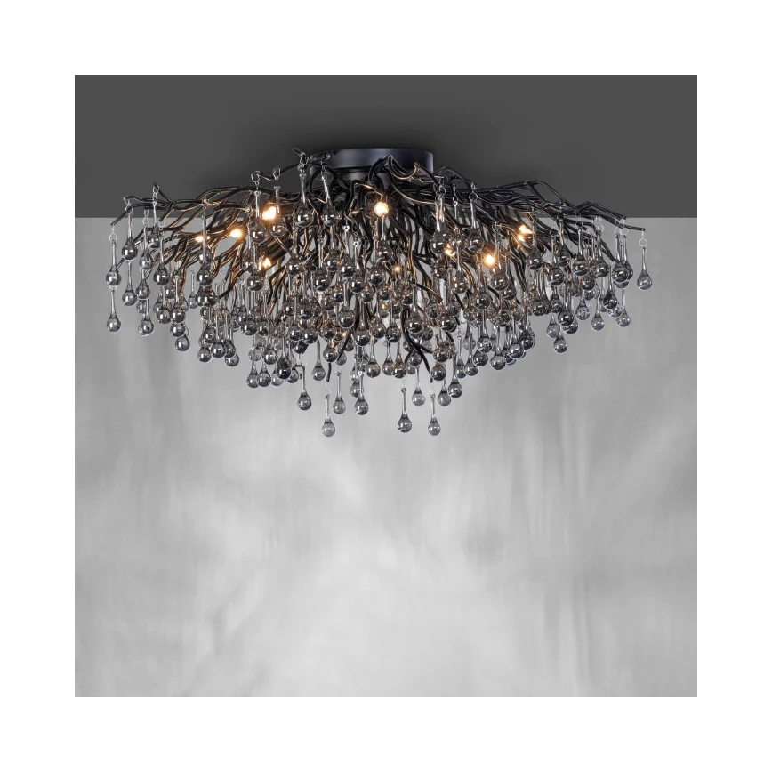 Paul Neuhaus 8092-18 - Přisazený lustr ICICLE 14xG9/40W/230V pr. 100 cm černá