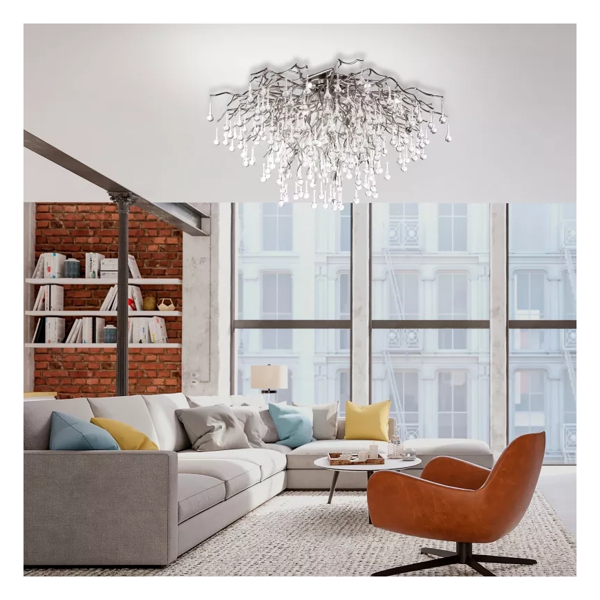 Paul Neuhaus 8092-55 - Přisazený lustr ICICLE 14xG9/40W/230V pr. 100 cm lesklý chrom