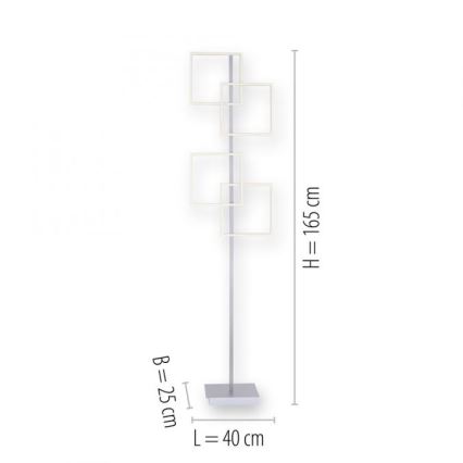 Paul Neuhaus 817-55 - LED Stmívatelná stojací lampa INIGO 4xLED/8W/230V + dálkové ovládání
