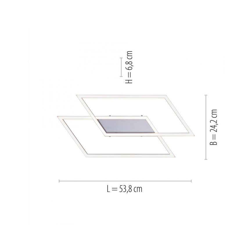 Paul Neuhaus 8192-55 - LED Stmívatelný přisazený lustr INIGO 2xLED/12W/230V