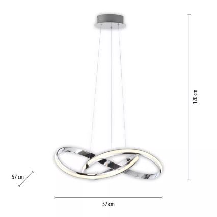 Paul Neuhaus 8291-17 - LED Stmívatelný lustr na lanku MELINDA LED/30W/230V