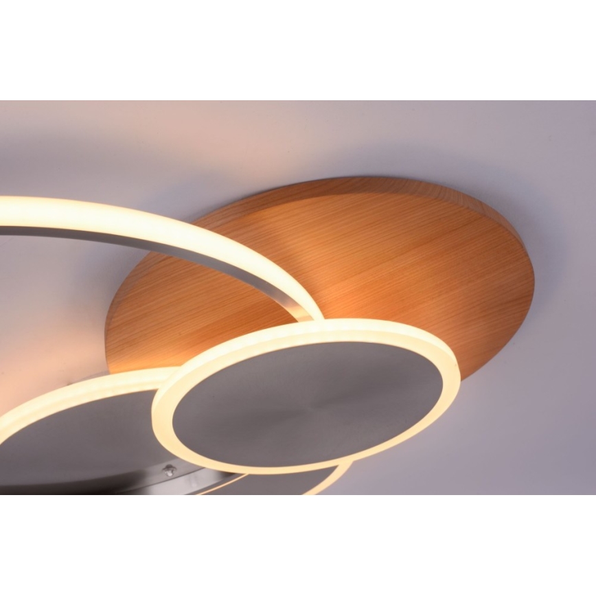 Paul Neuhaus 8328-79 - LED Stmívatelné stropní svítidlo PALMA LED/50W/230V 2700-5000K borovice + dálkové ovládání
