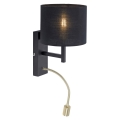 Paul Neuhaus 9646-18 - LED Nástěnná lampička ROBIN 1xE27/40W/230V + LED/2,1W černá