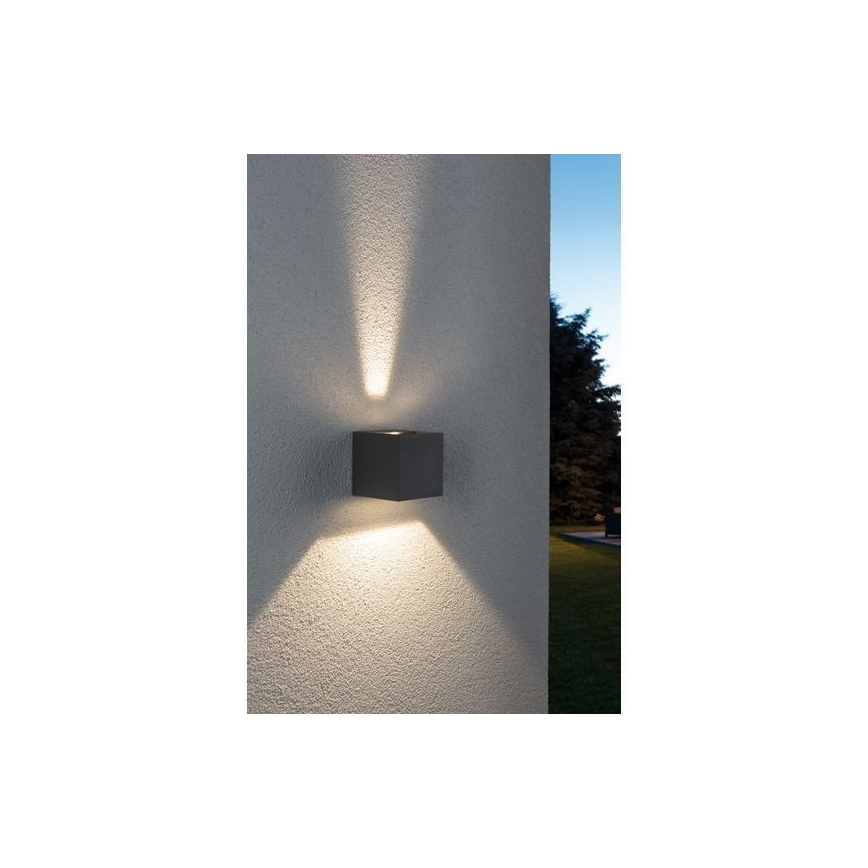 Paulmann 18000 - 2xLED/3W IP65 Venkovní nástěnné svítidlo CYBO 230V šedá