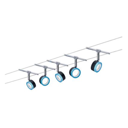 Paulmann 3982 - SADA 5xLED/4W Bodové svítidlo do lankového systému TIP 230V