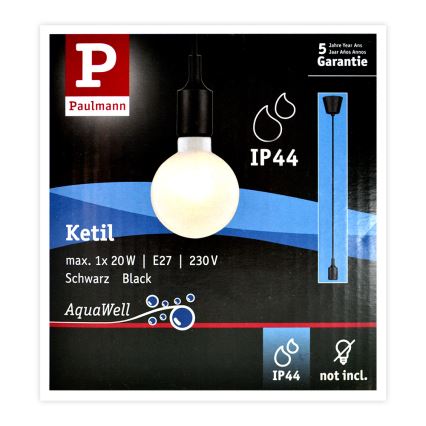 Paulmann 50346 - Napájecí kabel NEORDIC 1xE27/20W/230V IP44