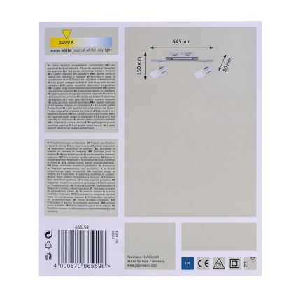 Paulmann 66559 - LED Bodové svítidlo ZYLED 2xLED/3W/230V