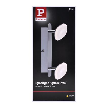 Paulmann 66651 - LED Bodové svítidlo SQUARELENSE 2xLED/3,2W/230V