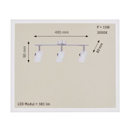 Paulmann 66668 - 3xLED/5W Bodové svítidlo WINDOW 230V