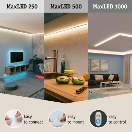 Paulmann 70623 - LED/10W IP44 Stmívatelný koupelnový pásek MAXLED 1,5 m 2700-6500K 230V + dálkové ovládání