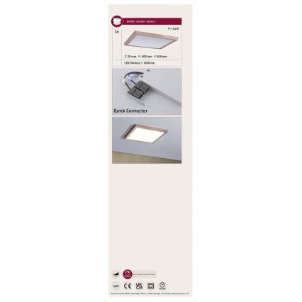 Paulmann 70873 - LED/24W Stmívatelný panel ATRIA 230V 2700K 30x30 cm rose gold