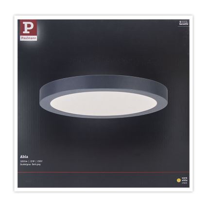 Paulmann 70988 - LED/22W Stropní svítidlo ABIA 230V antracit