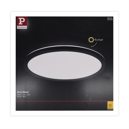 Paulmann 70998 - LED/16W Přisazený panel ATRIA 230V 3000K pr. 29,3 cm černá